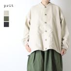 プリット prit 甘撚ドビースエード起毛 ネルーカラー裾ヒモショートブルゾン P80605 アウター ジャケット 日本製 レディース 2025秋冬