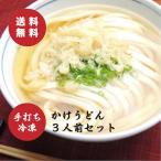 送料無料　冷凍かけうどんセット3人前　讃岐うどん　さぬきうどん　冷凍　