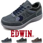 6E 靴 幅広 メンズ スニーカー 防水 軽量 ウォーキングシューズ PUレザー 紐靴 防水シューズ EDWIN エドウィン edm70｜正規販売店