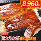 うなぎ 巨大 うなぎ蒲焼き 4本 約1.6kg(約400g×4尾) 中国産 ウナギ 鰻 食品 海鮮 ギフト クーポン うな飯 父の日