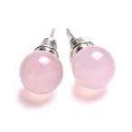 Yahoo! Yahoo!ショッピング(ヤフー ショッピング)激安　天然石パワーストーン　ローズクオーツピアス