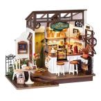  модель здание комплект для сборки DIY.....! Cafe терраса 666390-DG162S японский язык инструкция имеется миниатюра house кукольный дом 