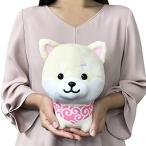 Yahoo! Yahoo!ショッピング(ヤフー ショッピング)旅するマメしば ぬいぐるみL かわいい ぬいぐるみ ふわふわ 犬 柴犬 豆柴 おもちゃ 癒し （白 まめ子/Lサイズ）