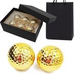 Yahoo! Yahoo!ショッピング(ヤフー ショッピング)dodtazz ゴールド ゴルフボール 6個セット コンペ 景品 プレゼント ケース付き 豪華賞品 （ボール6個+手提げ袋 セット）