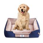 【在庫一掃】QINNKJIA ペットベッド 猫 犬 ペットソファ 通年タイプ 洗える ペット用 クッション マット 犬ベッド 寝床 スクエア型 枕ソフ