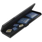エレコム メモリカードケース メモリークリップ SDケース アルミタイプ クリップ付 マルチ ブラック CMC-SDCAL04BK