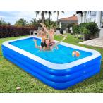ビニールプール 大型 家庭用プール 3M 305x180x60cm ファミリープール 大容量 3つ気室 夏の日 スイミング 屋内 屋外用 暑さ対策 水