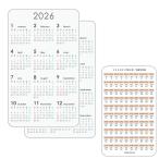 HD-GEAR 名刺サイズ カードタイプ カレンダー ２０２６ (令和８年) 年齢早見表・西暦和暦表付き ポケットサイズ 卓上 (２枚入り2026)