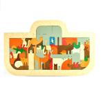 ショッピングパズル ジョージラックパズル George Lack Puzzle ノアの方舟 GL6525 | 形合わせパズル 絵合わせパズル パズル 木のおもちゃ 知育玩具 6歳