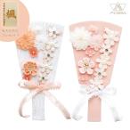 羽子板 お祝い 初正月 結 7号 単品 ホワイト・ピンク ヘッドドレス付き コンパクト プチ羽子板 宝童 つまみ細工