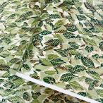 友禅和紙 リーフ柄 細かい葉っぱ柄 緑 深緑 大判 約63ｘ93cm 千代紙