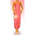  платье в китайском стиле / Bear задний длинный маленький дракон рисунок розовый цвет 