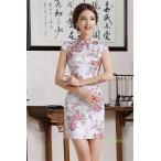  короткий платье в китайском стиле костюмы лиловый [3175]