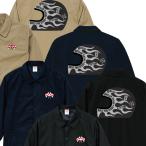 ショッピングチョッパー カスタムフルフェイス チェッカーフラッグ フレイムス ファイヤーパターン コーチジャケット チョッパー バイク バイカー アメ車 アメカジ 防寒