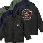 ショッピングスカル 般若スカル ボア付き コーチジャケット ドクロ スカル バイカー チェッカーフラッグ チョッパー バイク アメ車 アメカジ 秋物 冬物 防寒