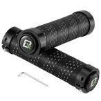 ROCKBROS(ロックブロス)自転車 グリップ ハンドルグリップ 滑り防止 バーテープ風 アルミロックリング付き φ22.2mm用 軽量