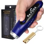 スポーツ専門誌掲載モデル ReFUNA 電子ホイッスル アルミ合金ホイッスル 電池付き 大音量 120db 3種類のホイッスル音 電子笛 ス