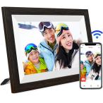 ショッピングデジタルフォトフレーム CHIXODO デジタルフォトフレーム wifi 10.1インチ 人感センサー 写真動画再生/共有 1280*800 専門アプリ「Frame