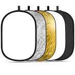 Neewer* 5 in 1 折りたたみ式スタジオレフ板 楕円レフ板 マルチレフ板80 x 120 cm