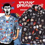 ・・予約商品・・PUNKDRUNKERS x 円谷プロ 星人顔面総柄アロハシャツ アロハシャツ パンクドランカーズ