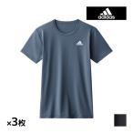 同色3枚セット adidas アディダス Tシャツ メンズ 男性 グンゼ GUNZE