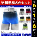 6色1枚ずつ 6枚セット PLAYBOY プレイボーイ グラデーション成型ボクサー アツギ ATSUGI レナウンインクス RENOWNINX