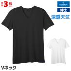 ショッピングクールネック 同色3枚セット COOLMAGIC クールマジック 吸汗天竺 VネックTシャツ 男性 グンゼ GUNZE