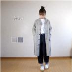 ショッピングprit 【SALE20%OFF】prit(プリット）リネンライトデニム ショップ コート 61903