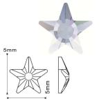 アイロン接着可  星型ストーン 5ｍｍ Hotfix アイロン接着可 （クリスタルAB） 30粒入/袋 デコレーション ラインストーン Rhinestone