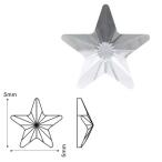 アイロン接着可  星型ストーン 5ｍｍ Hotfix アイロン接着可 （クリスタル） 30粒入/袋 デコレーション ラインストーン Rhinestone