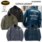 Vanson　バンソン　2025・26秋・冬新商品　TVS2509W　コーチジャケット　バイク　プロテクター・着脱式ネックウォーマー装備　防風・撥水　国内正規品