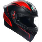 AGV(エージーブイ) バイクヘルメット K1 S WARMUP MATT BLACK/RED (ウォームアップ マットブラック/レッド) Lサイズ (59-60cm) 18394007025-L