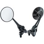 TANAX タナックス ナポレオン バイク用ミラー ハンドルマウントミラー シャークミラーC ブラック シルバー鏡 左右共通 2本入り 10mm NA-028