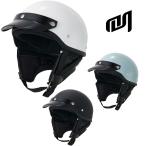 ショッピングヘルメット マルシン Marushin バイク用 インカム スピーカー対応 バイザー付き ハーフ ヘルメット 半ヘル 半キャップ 半帽 MCH5 MZ-HALF エムゼットハーフ フリーサイズ