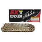 EKチェーン(江沼チェーン) バイク用チェーン 415RRX (GP/GP) ゴールド 130リンク SKJ クリップ