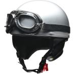 ショッピングバイク・自転車用品 リード工業 LEAD バイク スクーター 自転車 ハーフ ヘルメット CROSS CR-750 シルバー フリーサイズ (57-60cm未満)