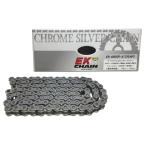 EKチェーン 江沼チェーン バイク用チェーン 420SR-X(CR;NP) シルバー 106L SKJ (セミプレスクリップジョイント) QXリングシール