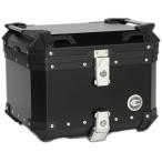 クーケース COOCASE バイク用アルミトップケース リアボックス 45L ブラック 大容量 汎用 通勤 通学 デリバリー ベースプレート付き 鍵2本付き CCX450B