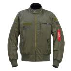 19日クーポン配布 ROUGH&ROAD (ラフ&ロード) バイク用 ウインタージャケット MA-1R EM セージグリーン RR7754SG2