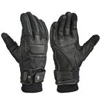 デイトナ DAYTONA バイク グローブ 冬秋 革(ヤギ革) 防水 防風 ソフトプロテクター スマホ対応 蒸れない クッションキルトウィンターグローブ DG-023 ブラック