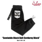ショッピング宝塚 COOKMAN クックマン Chef Pants Semiwide Black Belt Corduroy Black シェフパンツ ブラック コーデュロイ ロング 231-53827