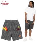 COOKMAN Cook man Chef Pants Short Front Pocket Herringbone Stripe Charcoalshef брюки Short "в елочку" полоса уголь 231-62919