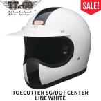 TT & CO. トゥーカッター TOECUTTER フルフェイスヘルメット SG/DOT センターライン ホワイト ティーティーアンドカンパニー  SG規格 全排気量適合