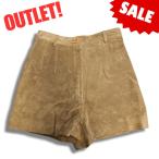 [ есть перевод * outlet!] замша шорты Western шоу хлеб бежевый S размер свинья кожа pig замша 