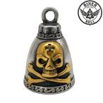 [ бесплатная доставка!] Biker bell Crossbones Skull GOLD l амулет *. исключая .* Biker * gremlin bell *ga-ti Anne bell 