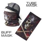 【メール便送料無料】ストレッチ素材チューブマスク『パイレーツスカル』BUFF-PS-2   バフマスク　BUFF MASK  バイク