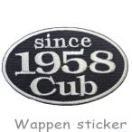 [ Cub. станция ...][since 1958 cub] овальный Cub . Cub nsi вышивка нашивка наклейка стикер MOTOBLUEZ Moto голубой z