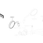 KAWASAKI Kawasaki зеркало в сборе LH левый W800 CAFE