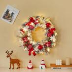 クリスマスリース クリスマス飾り付け 壁掛け飾り 玄関ドア フラワー造花 花輪