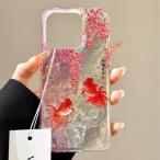  золотая рыбка дизайн iPhone кейс японский стиль искусство прозрачный & жемчуг обработка подходит для всех моделей 